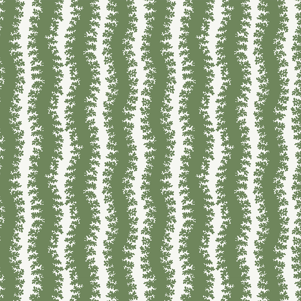 Elkhorn Stripe - Brookes Green - Ceiling White