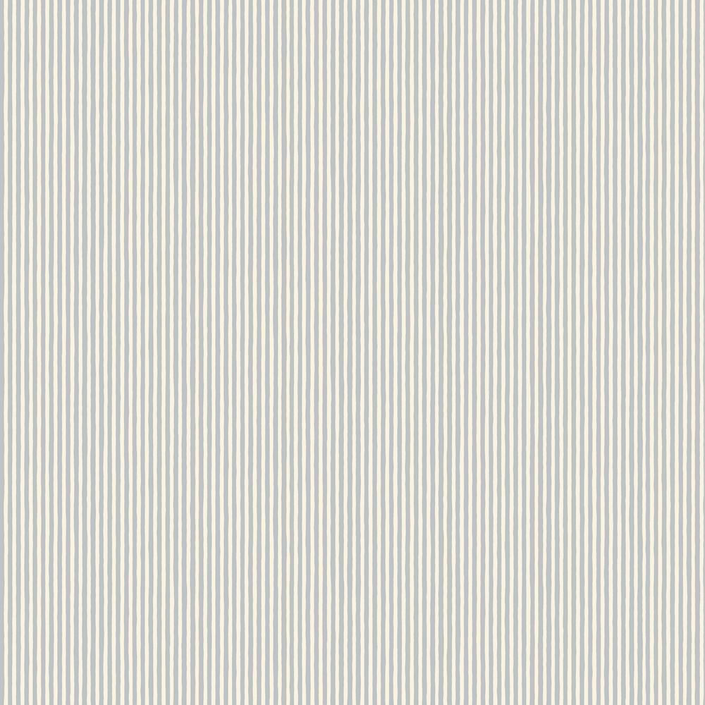 Hand Painted Stripe - Barton Blue - Cotswold White