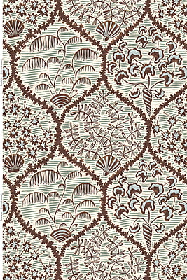 Sowerby Heavy Linen Fabric - Brown and Blue