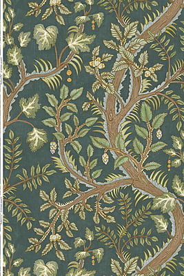 Hedgerow Heavy Linen Fabric - Teal