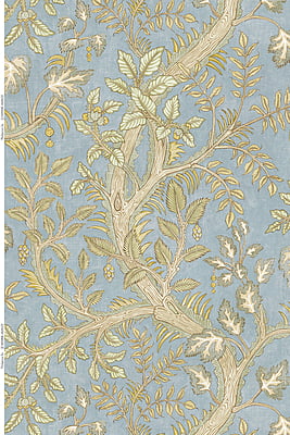 Hedgerow Heavy Linen Fabric - Light Blue