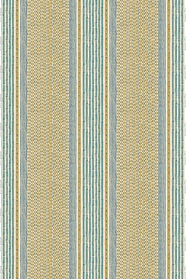 Rita Stripe Heavy Linen Fabric - Yellow and Blue