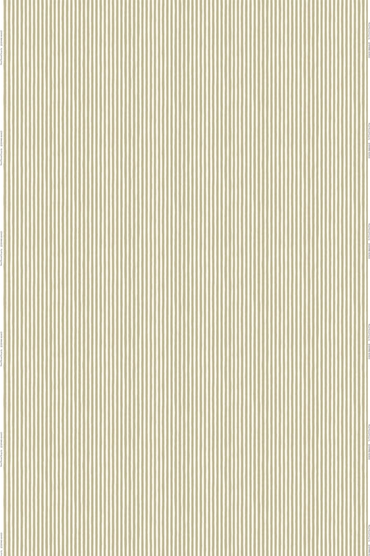 Hand Painted Stripe Heavy Linen Fabric - Sage