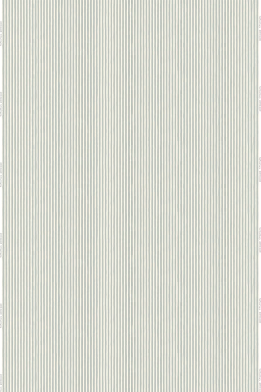 Hand Painted Stripe Heavy Linen Fabric - Light Blue