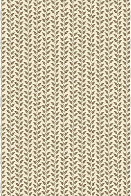 Leaf Wiggle Heavy Linen Fabric - Light Brown