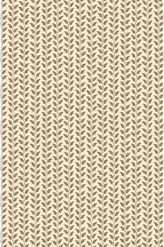 Leaf Wiggle Heavy Linen Fabric - Light Brown