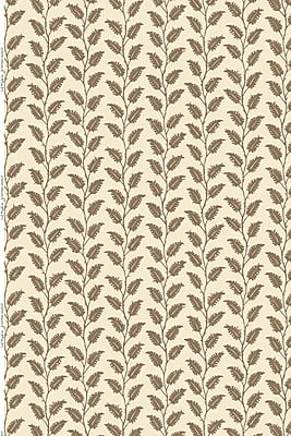 Leaf Wiggle Heavy Linen Fabric - Light Brown