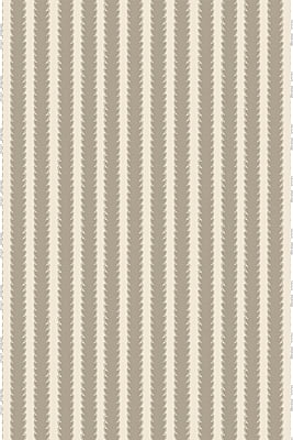 Scallop Stripe Heavy Linen Fabric - Mushroom