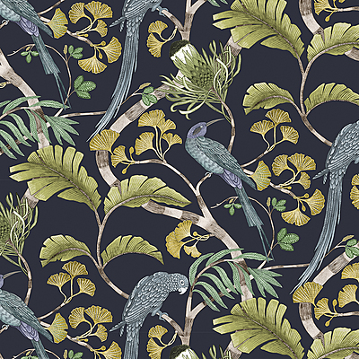 Living Branches Wallpaper - Petra and Greens