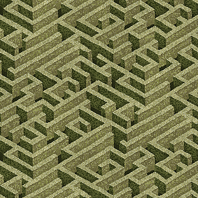 Labyrinth Wallpaper - Olive