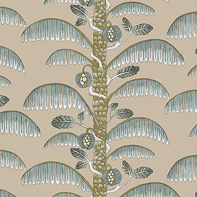 Palm Stripe Wallpaper - Edge Sand