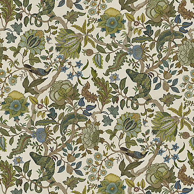 Chameleon Trail Wallpaper - Sage and Green