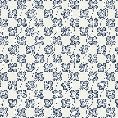 Cabbage Check Wallpaper - Bude Blue
