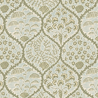 Sowerby Wallpaper - Soft Olive and Shortwood