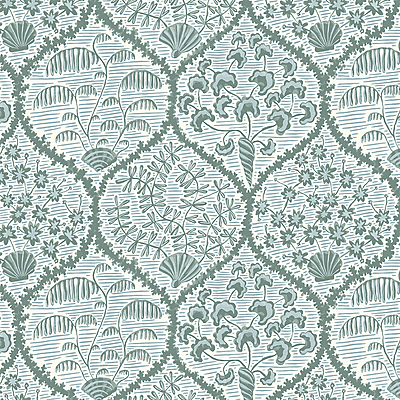 Sowerby Wallpaper - Osney Blue and Cotswold White