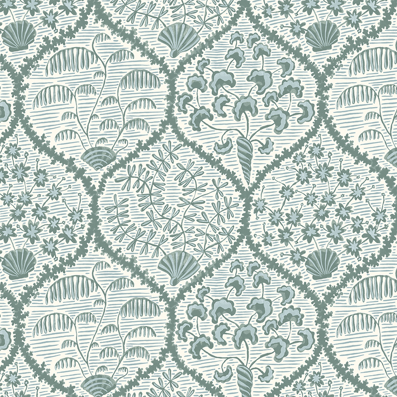 Sowerby Wallpaper - Osney Blue and Cotswold White
