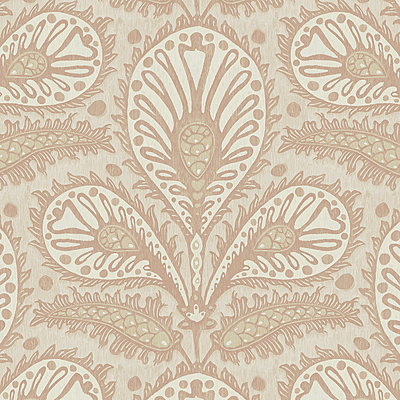 Ikat Clover Wallpaper - Plaster Pink