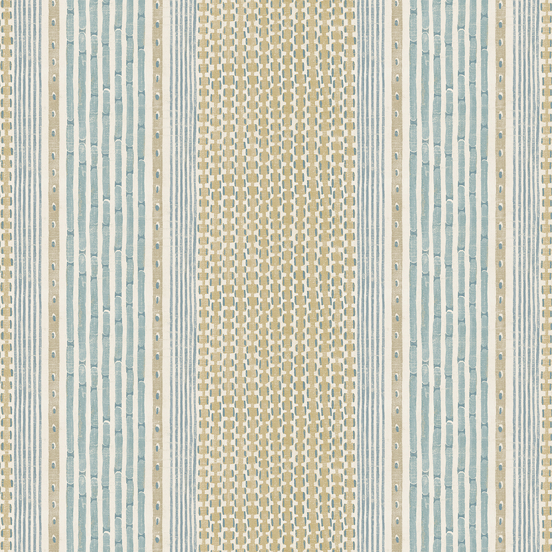 Rita Stripe Wallpaper - Lemon and Light Blue Rita Stripe Wallpaper - Lemon and Light Blue